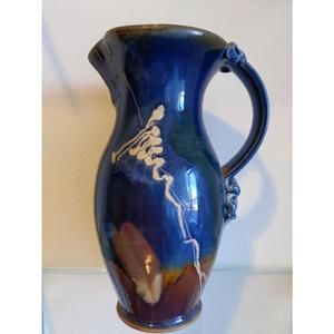 Vintage Signed Marshall Pottery Pitcher Decanter Carafe